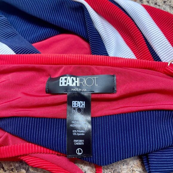 New Beach Riot Mae Top in America Color Block Size L - Picture 7 of 11